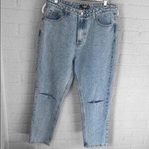 Missguided jeans Light Blue Denim distressed 10 petite